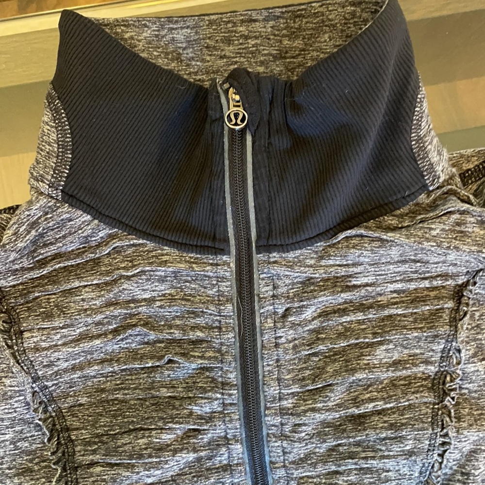 lululemon Gray Ruffle Jacket - Picture 2 of 3